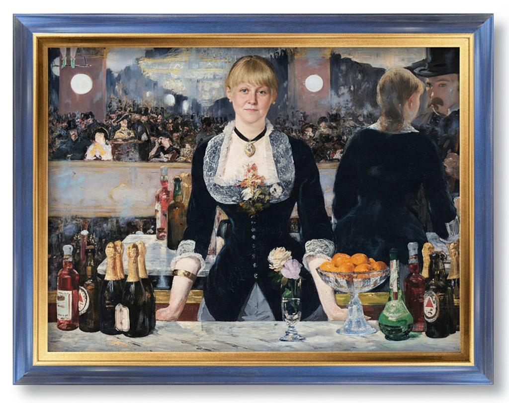 Corléone GM Bleu pierre gorge or