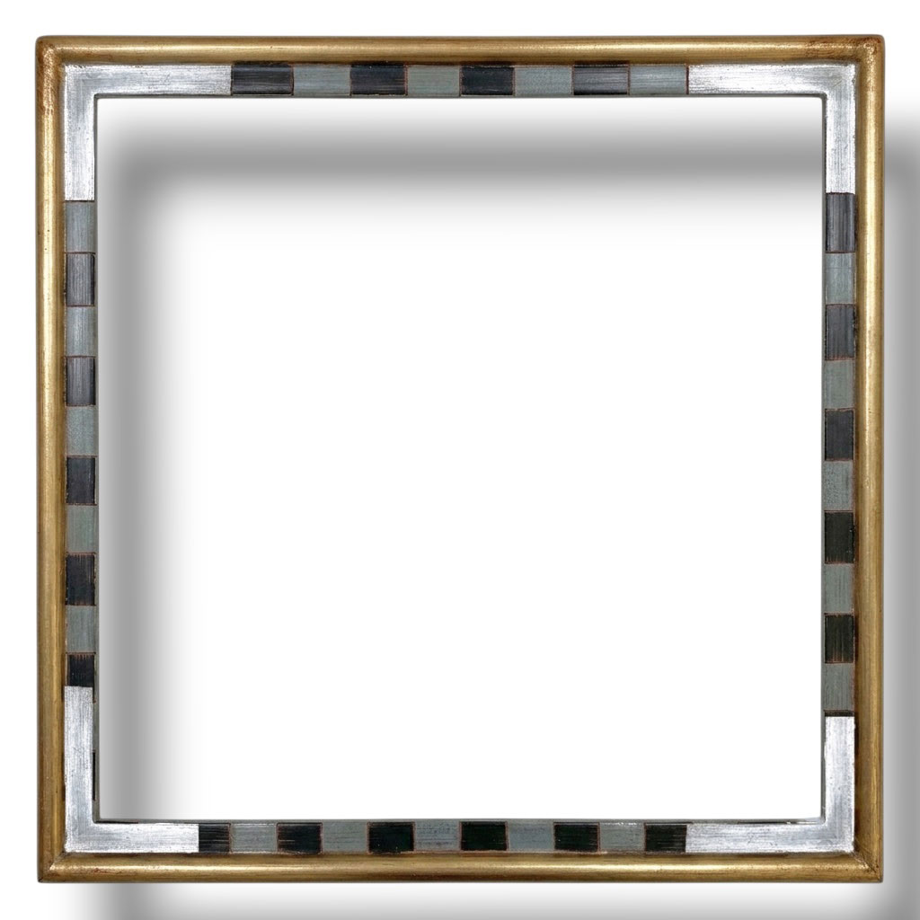 Minipi Damier boudin or angle argent couleurs